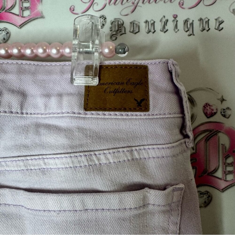 American Eagle Outfitters Light Purple Skinny Jeans pastel lavender - Picture 3 of 8